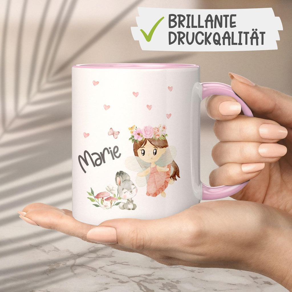 Keramik Tasse Kleine Fee mit Wunschname - von Mikalino