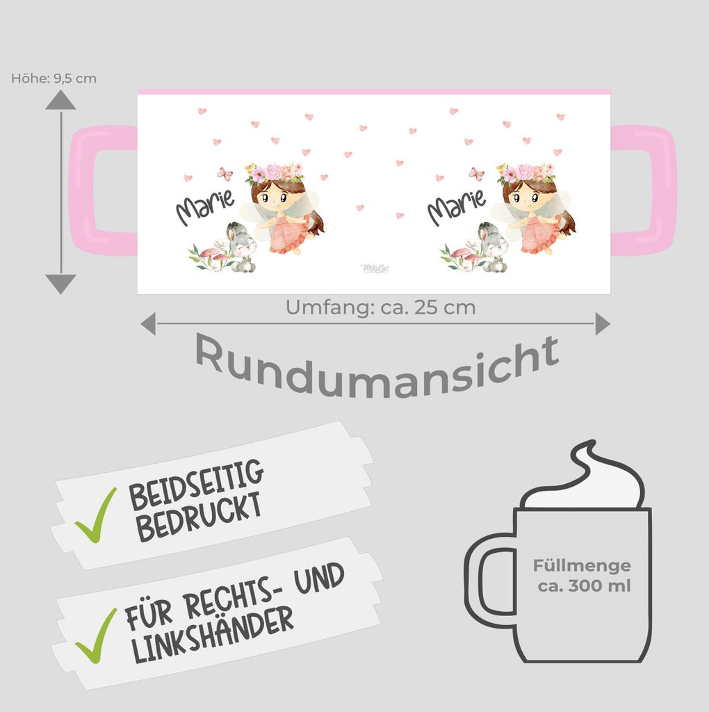 Keramik Tasse Kleine Fee mit Wunschname - von Mikalino