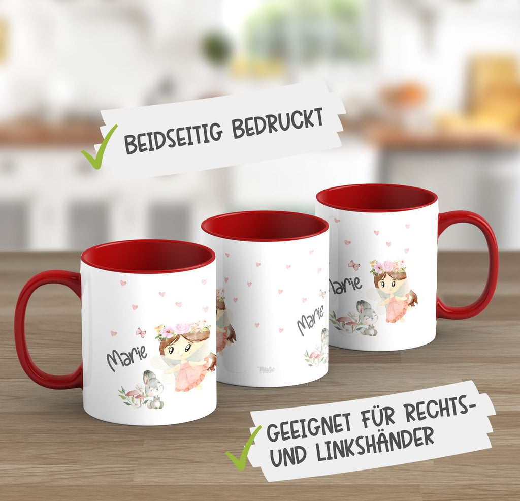 Keramik Tasse Kleine Fee mit Wunschname - von Mikalino