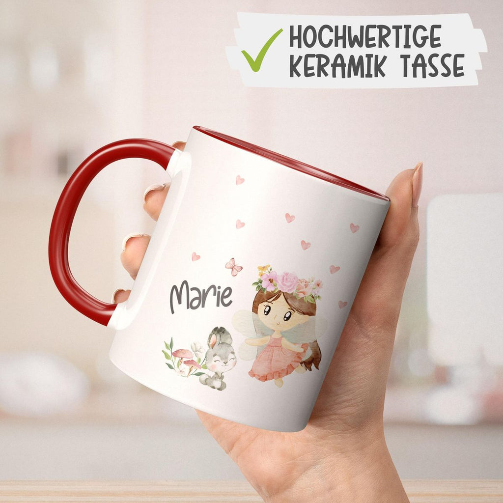 Keramik Tasse Kleine Fee mit Wunschname - von Mikalino