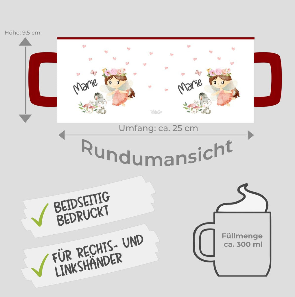 Keramik Tasse Kleine Fee mit Wunschname - von Mikalino