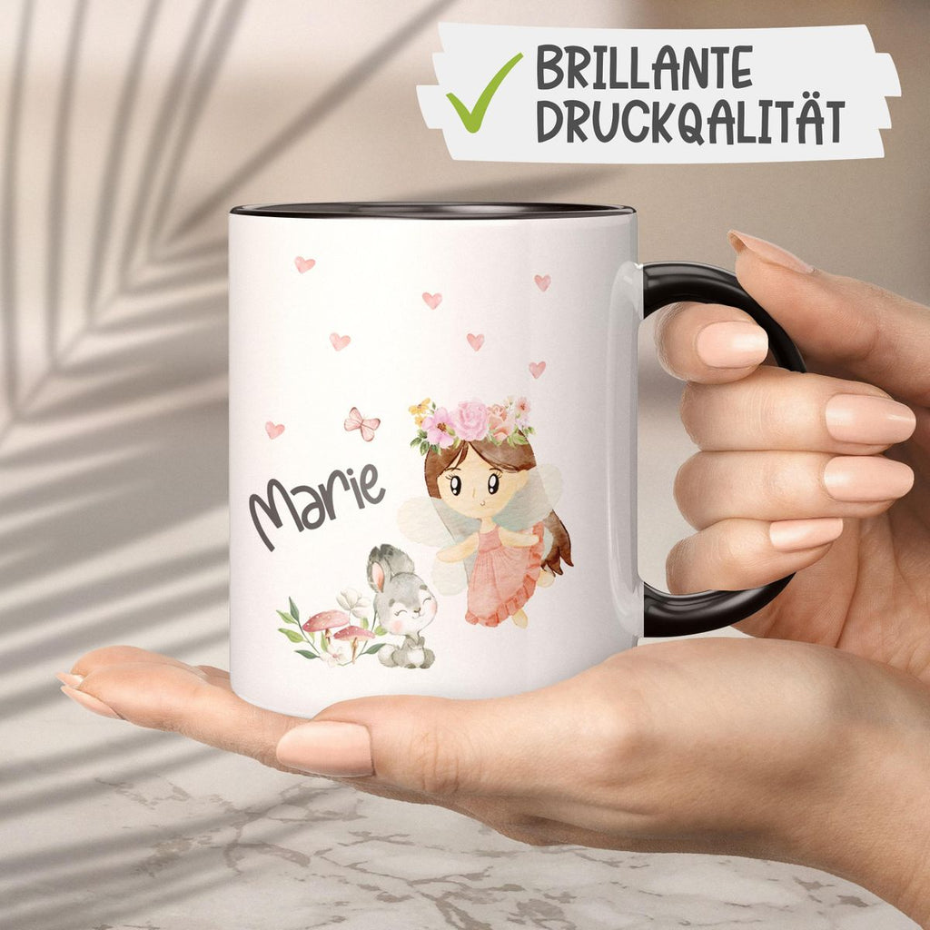 Keramik Tasse Kleine Fee mit Wunschname - von Mikalino