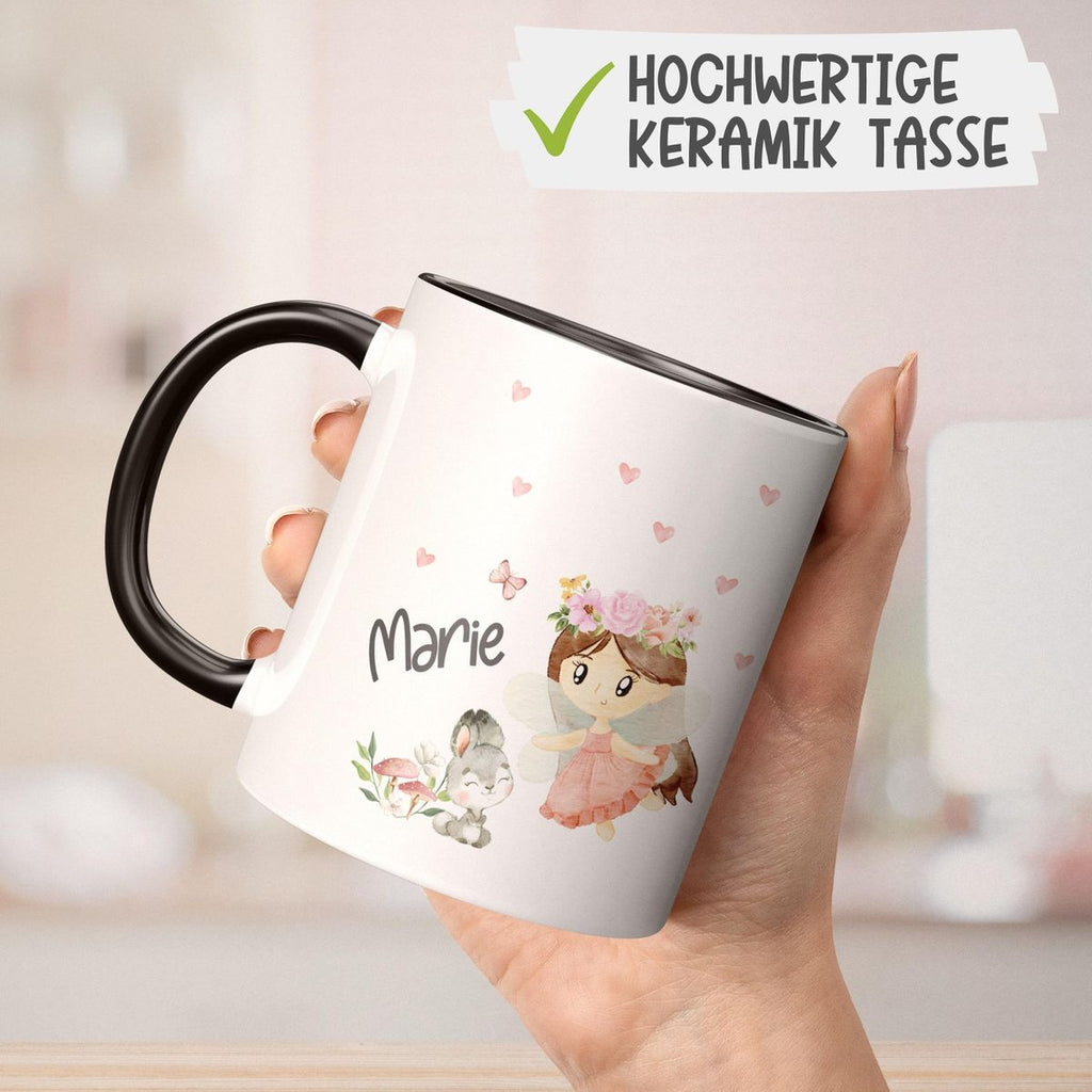 Keramik Tasse Kleine Fee mit Wunschname - von Mikalino