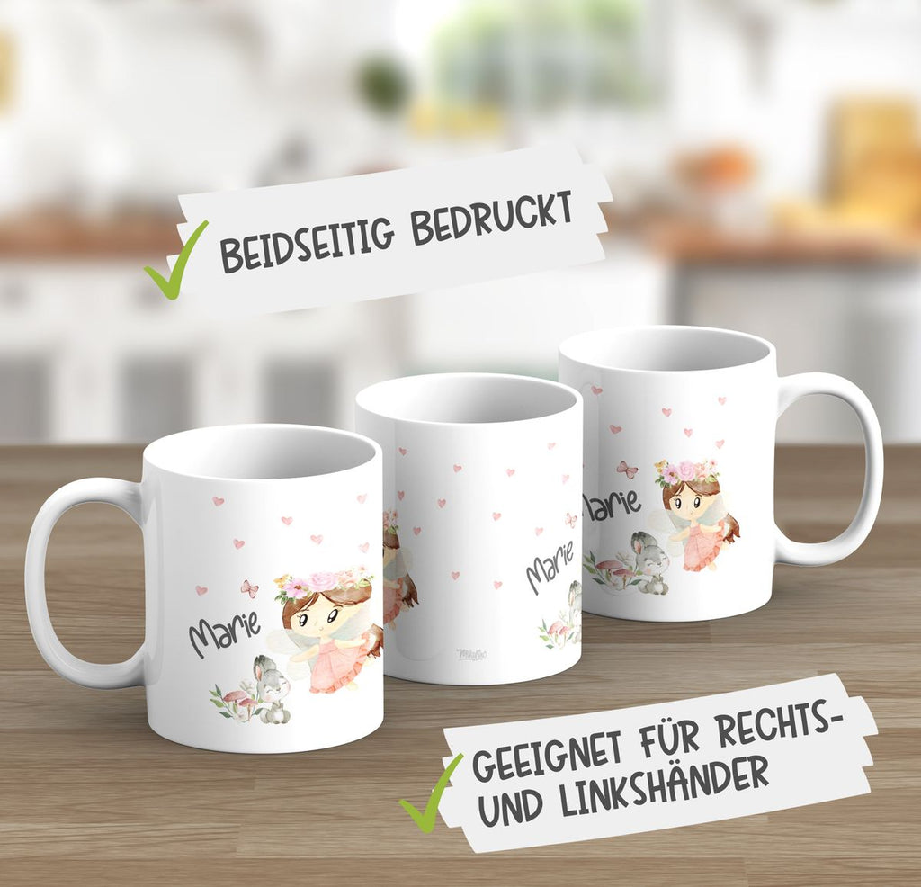 Keramik Tasse Kleine Fee mit Wunschname - von Mikalino