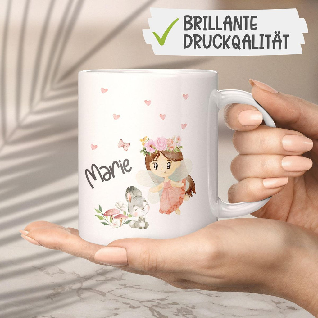 Keramik Tasse Kleine Fee mit Wunschname - von Mikalino