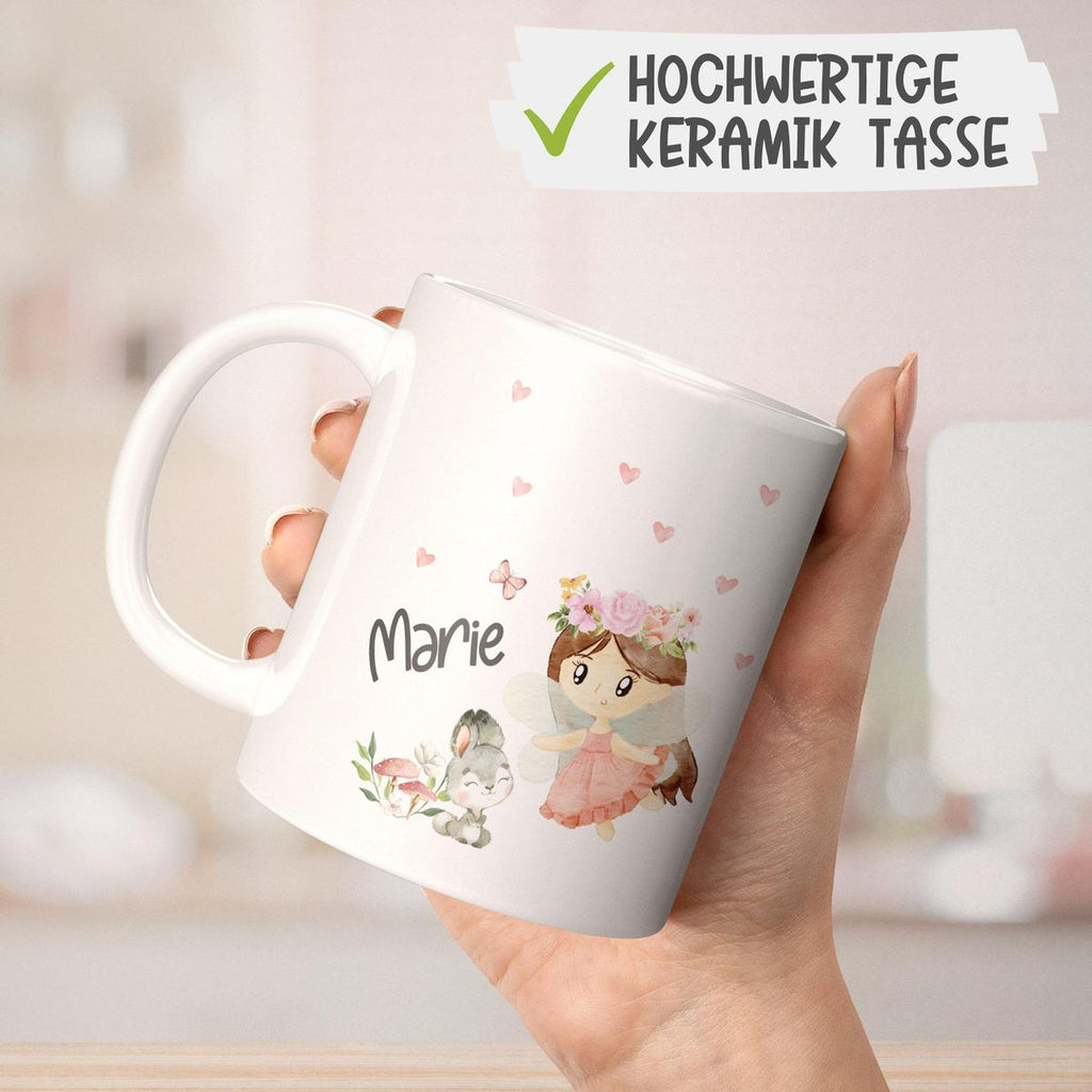 Keramik Tasse Kleine Fee mit Wunschname - von Mikalino