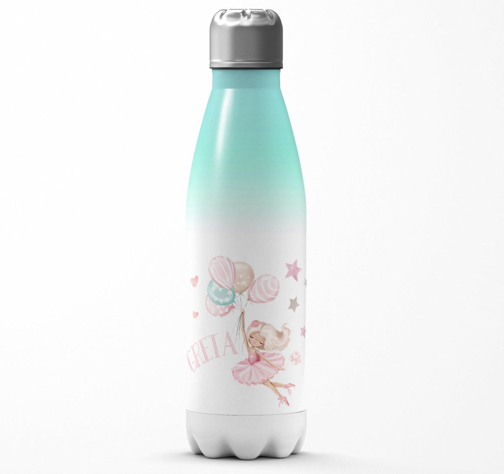 Thermo Trinkflasche Kleine Ballerina mit Wunschname - von Mikalino