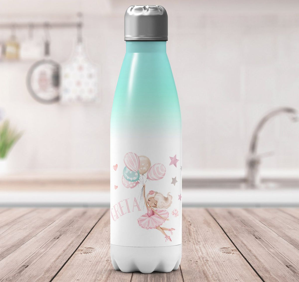 Thermo Trinkflasche Kleine Ballerina mit Wunschname - von Mikalino