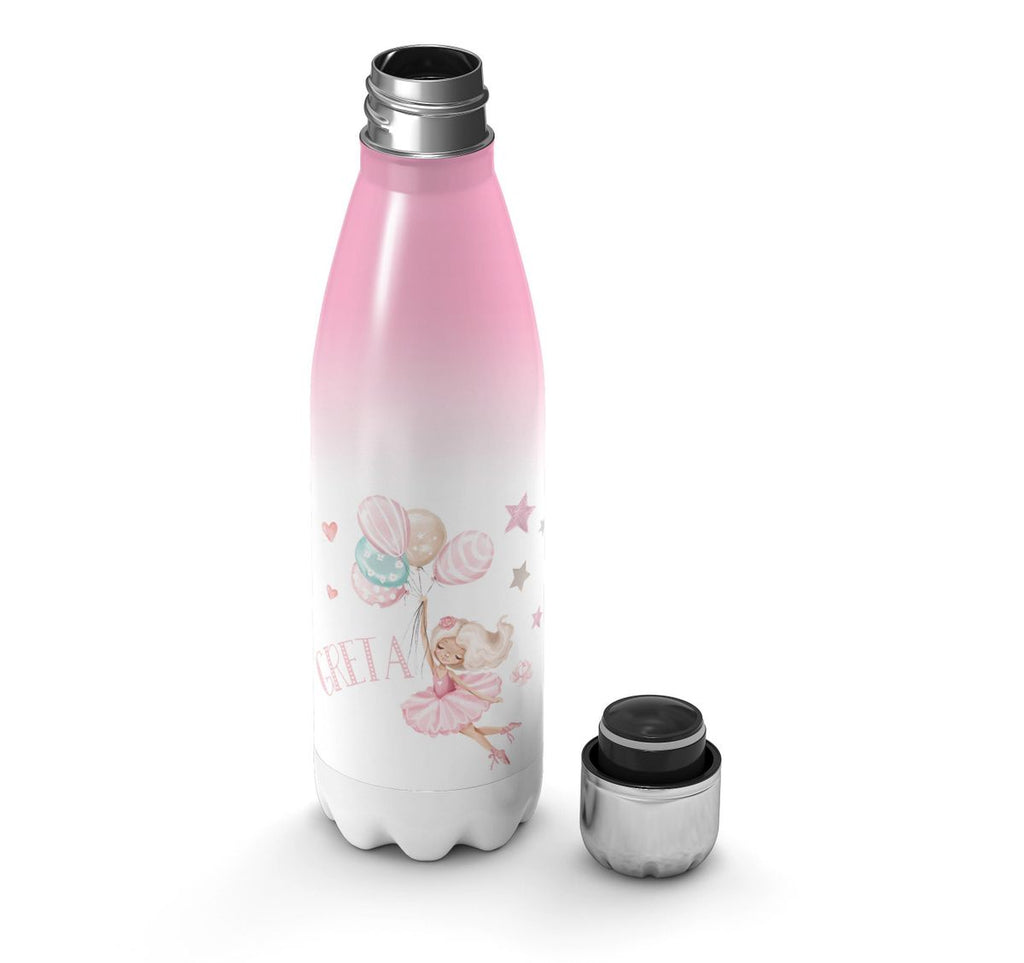 Thermo Trinkflasche Kleine Ballerina mit Wunschname - von Mikalino