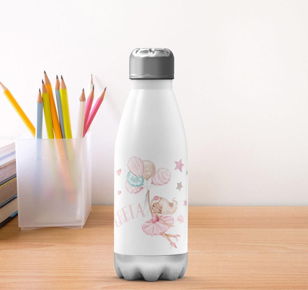 Thermo Trinkflasche Kleine Ballerina mit Wunschname - von Mikalino