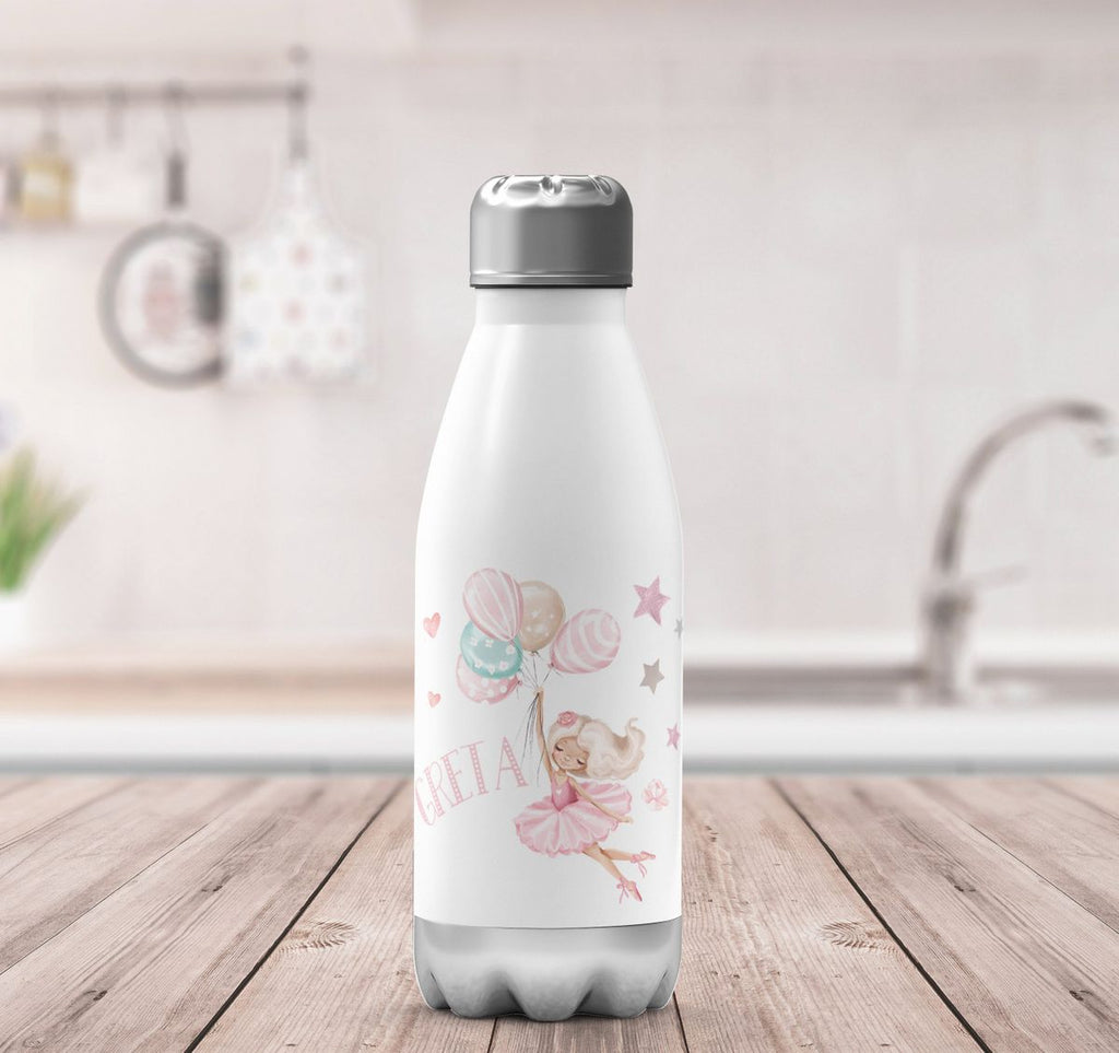 Thermo Trinkflasche Kleine Ballerina mit Wunschname - von Mikalino