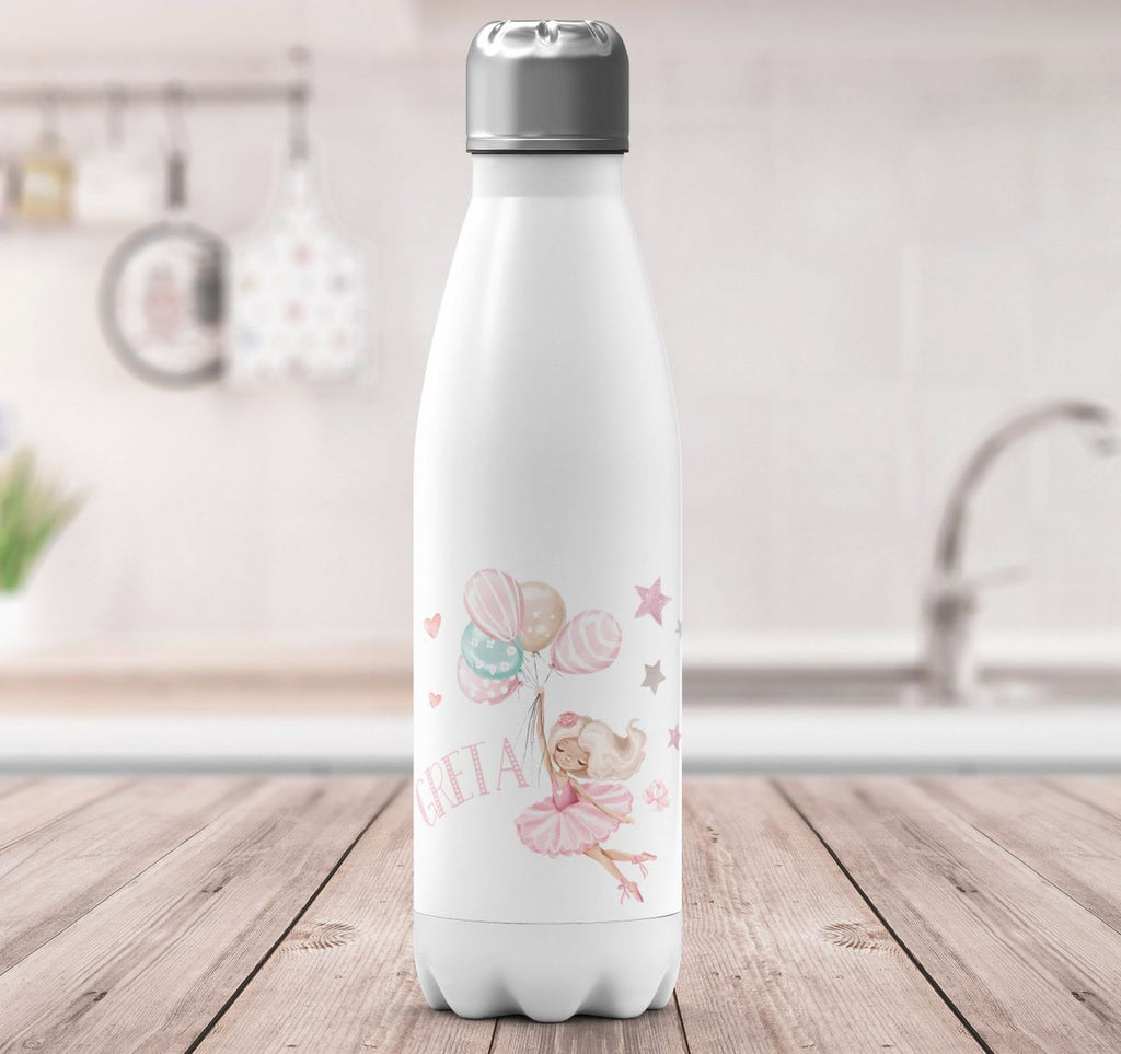 Thermo Trinkflasche Kleine Ballerina mit Wunschname - von Mikalino