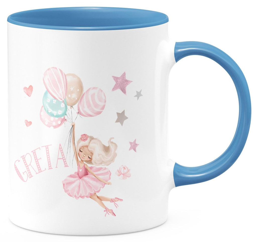 Keramik Tasse Kleine Ballerina mit Wunschname - von Mikalino