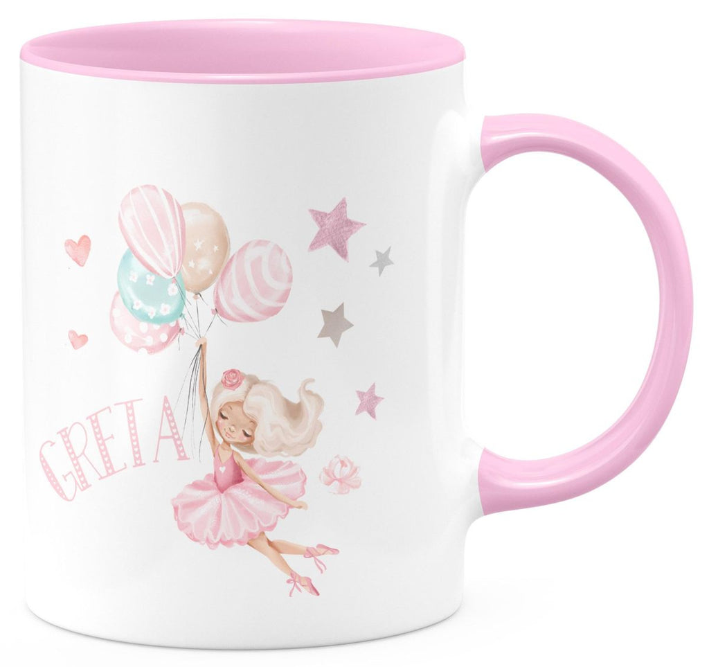 Keramik Tasse Kleine Ballerina mit Wunschname - von Mikalino