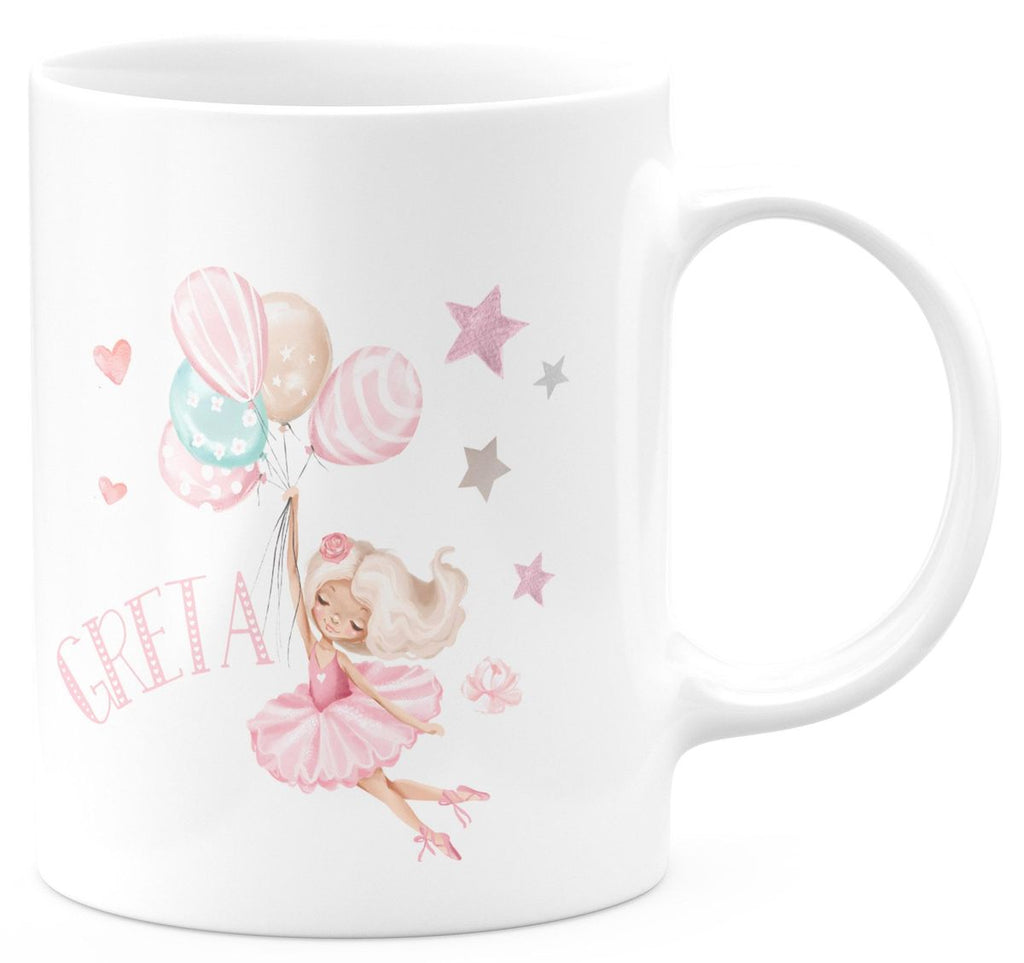 Keramik Tasse Kleine Ballerina mit Wunschname - von Mikalino