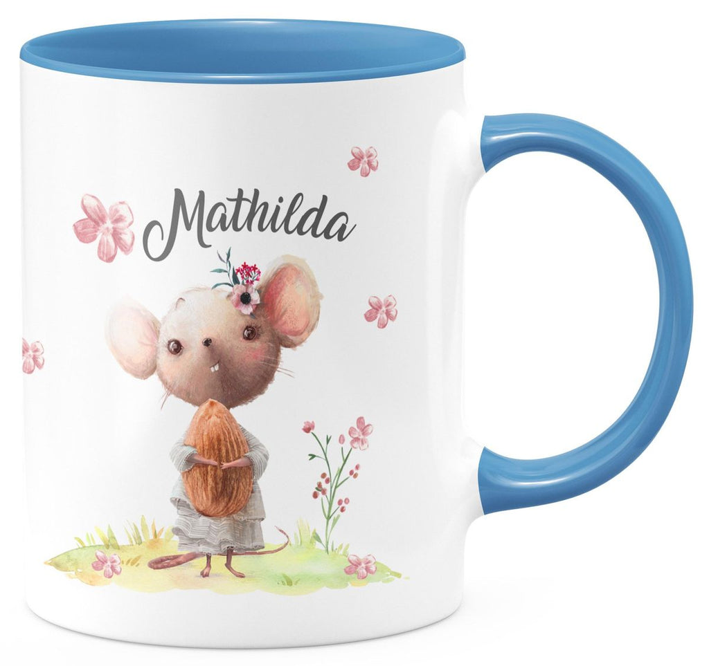 Keramik Tasse Kleine Maus mit Wunschname - von Mikalino