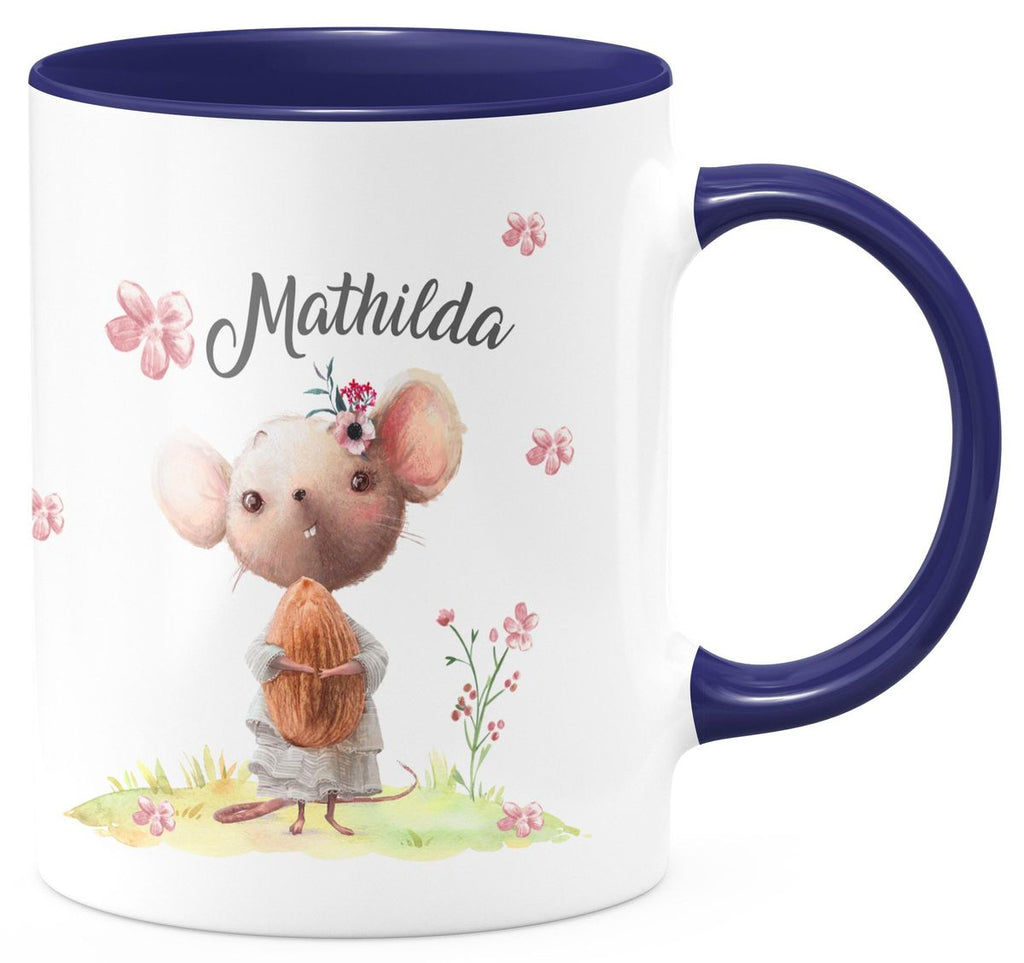 Keramik Tasse Kleine Maus mit Wunschname - von Mikalino