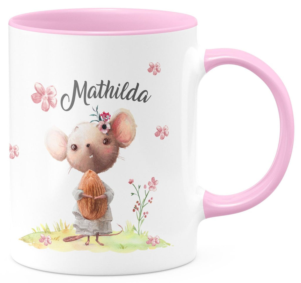 Keramik Tasse Kleine Maus mit Wunschname - von Mikalino