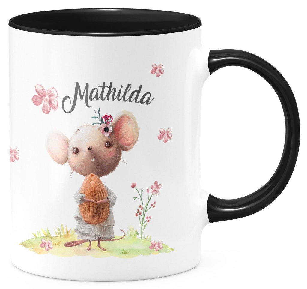 Keramik Tasse Kleine Maus mit Wunschname - von Mikalino