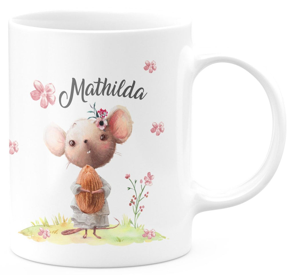 Keramik Tasse Kleine Maus mit Wunschname - von Mikalino