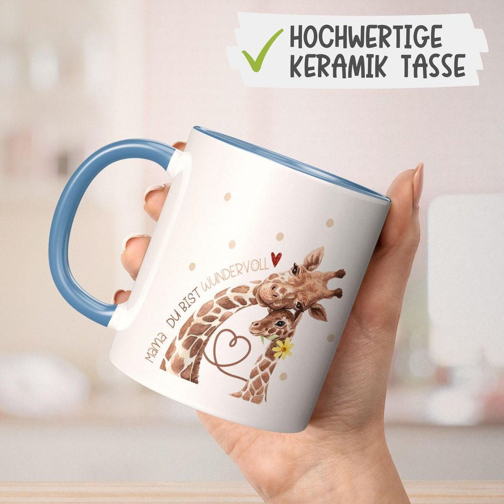 Keramik Tasse Mama Du bist wundervoll - von Mikalino