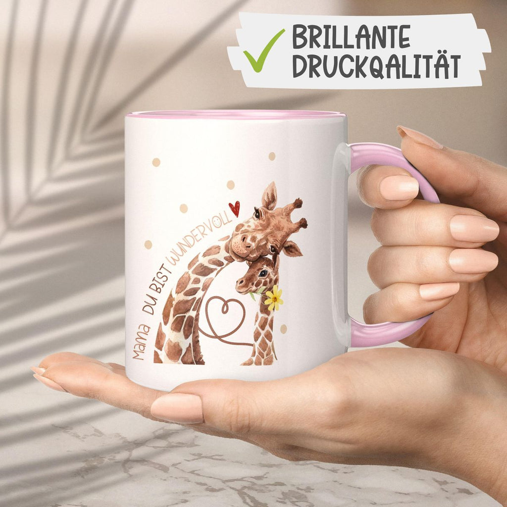 Keramik Tasse Mama Du bist wundervoll - von Mikalino