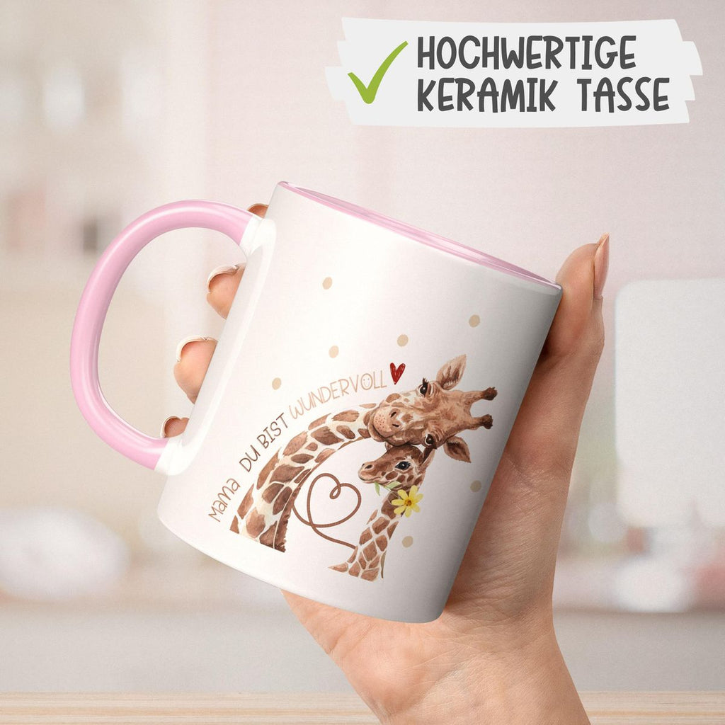 Keramik Tasse Mama Du bist wundervoll - von Mikalino