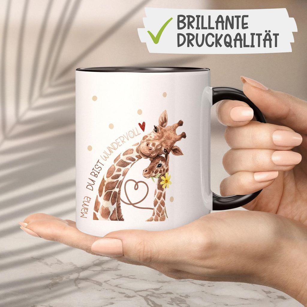 Keramik Tasse Mama Du bist wundervoll - von Mikalino