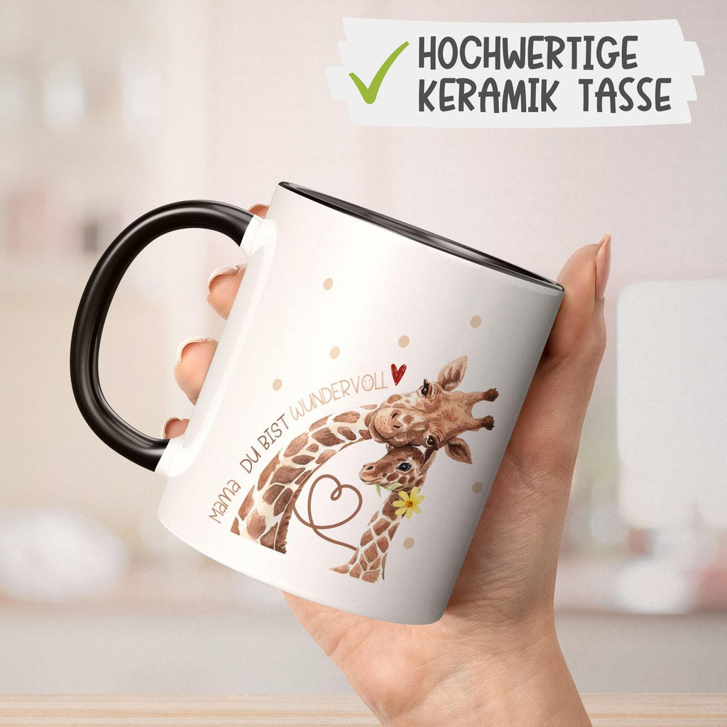 Keramik Tasse Mama Du bist wundervoll - von Mikalino