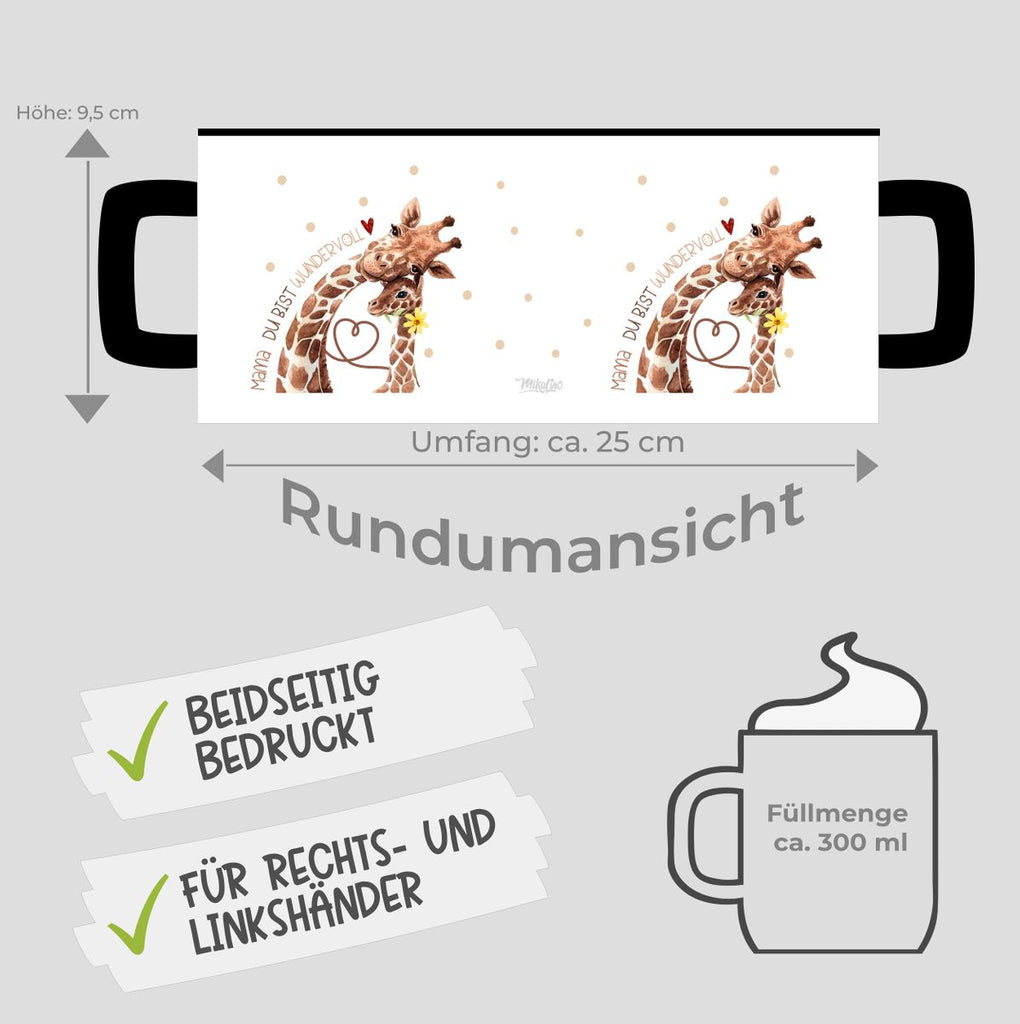 Keramik Tasse Mama Du bist wundervoll - von Mikalino