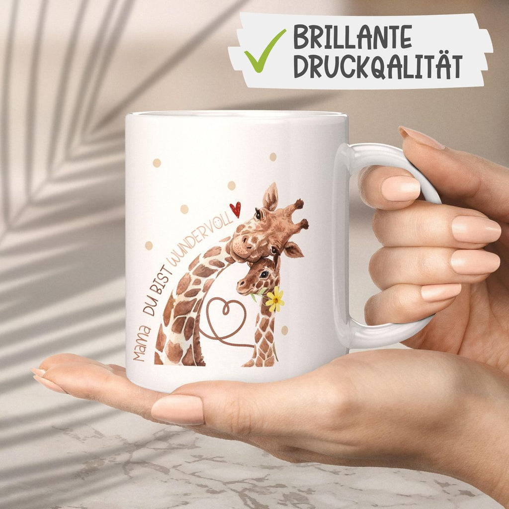 Keramik Tasse Mama Du bist wundervoll - von Mikalino