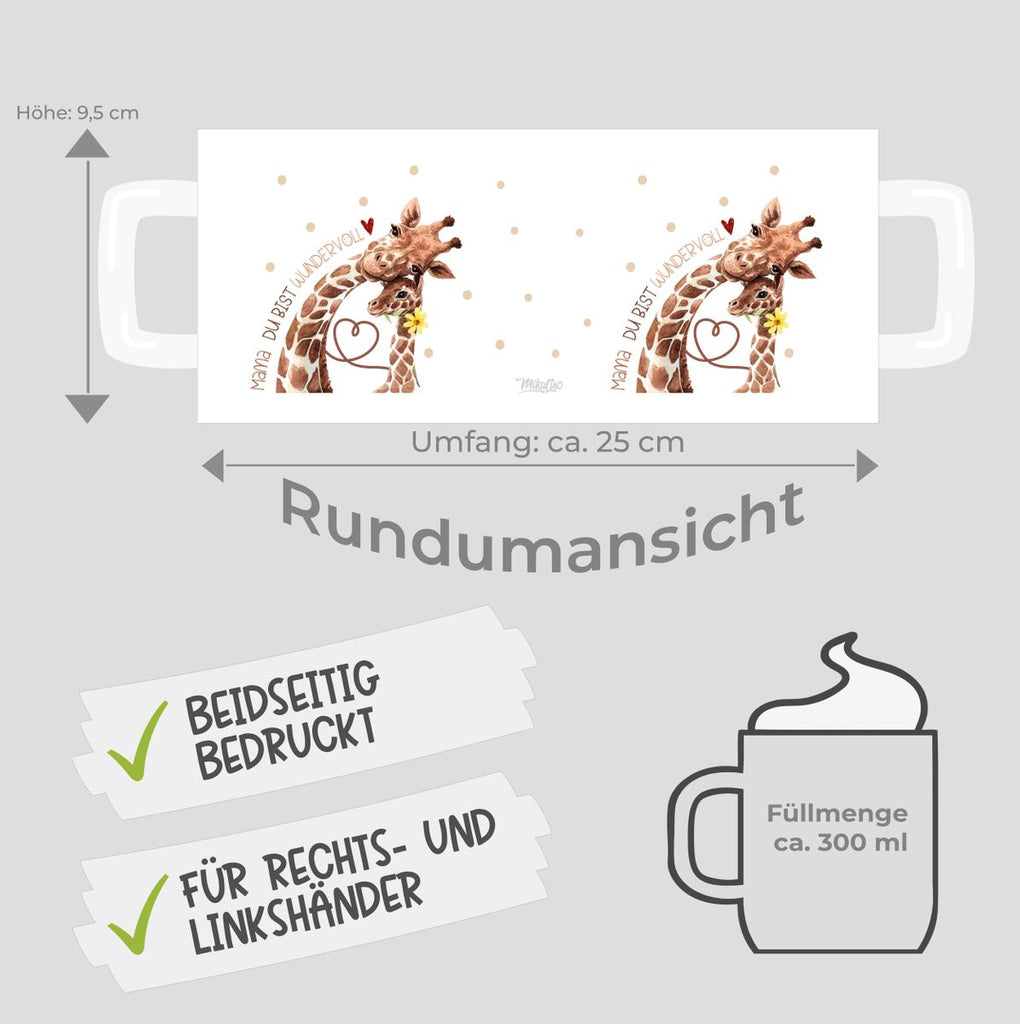 Keramik Tasse Mama Du bist wundervoll - von Mikalino