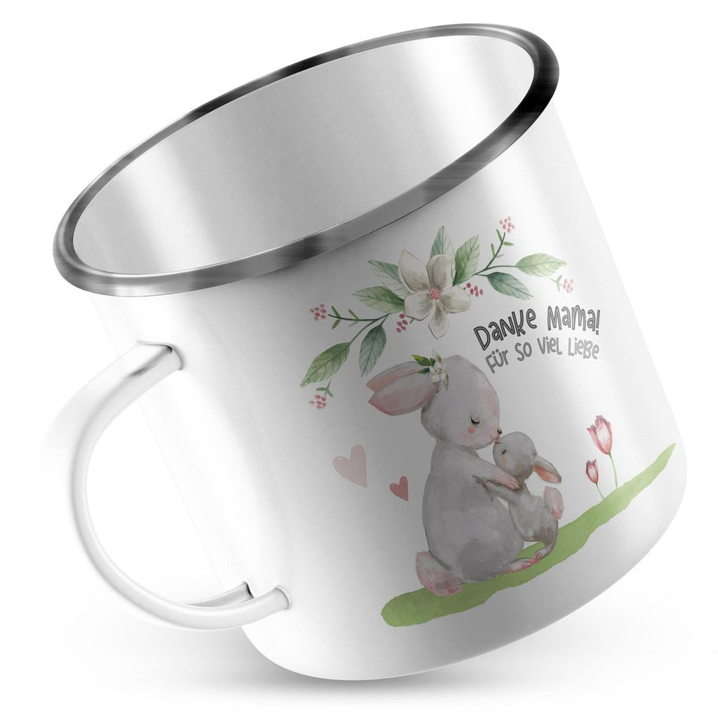 Emaille Tasse Danke Mama für so viel Liebe - von Mikalino