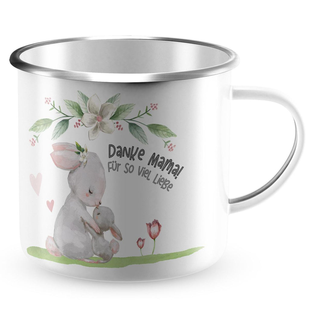 Emaille Tasse Danke Mama für so viel Liebe - von Mikalino