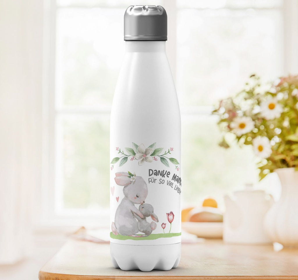 Thermo Trinkflasche Danke Mama für so viel Liebe - von Mikalino