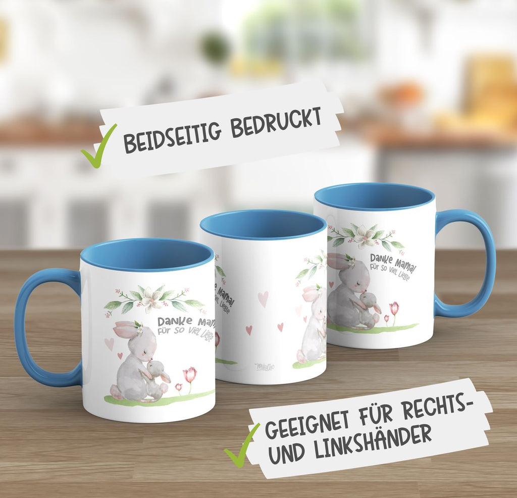 Keramik Tasse Danke Mama für so viel Liebe - von Mikalino