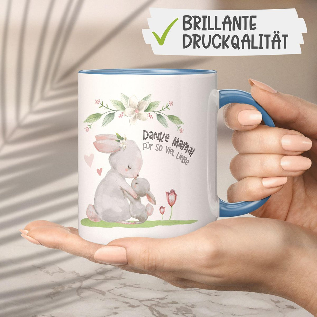 Keramik Tasse Danke Mama für so viel Liebe - von Mikalino