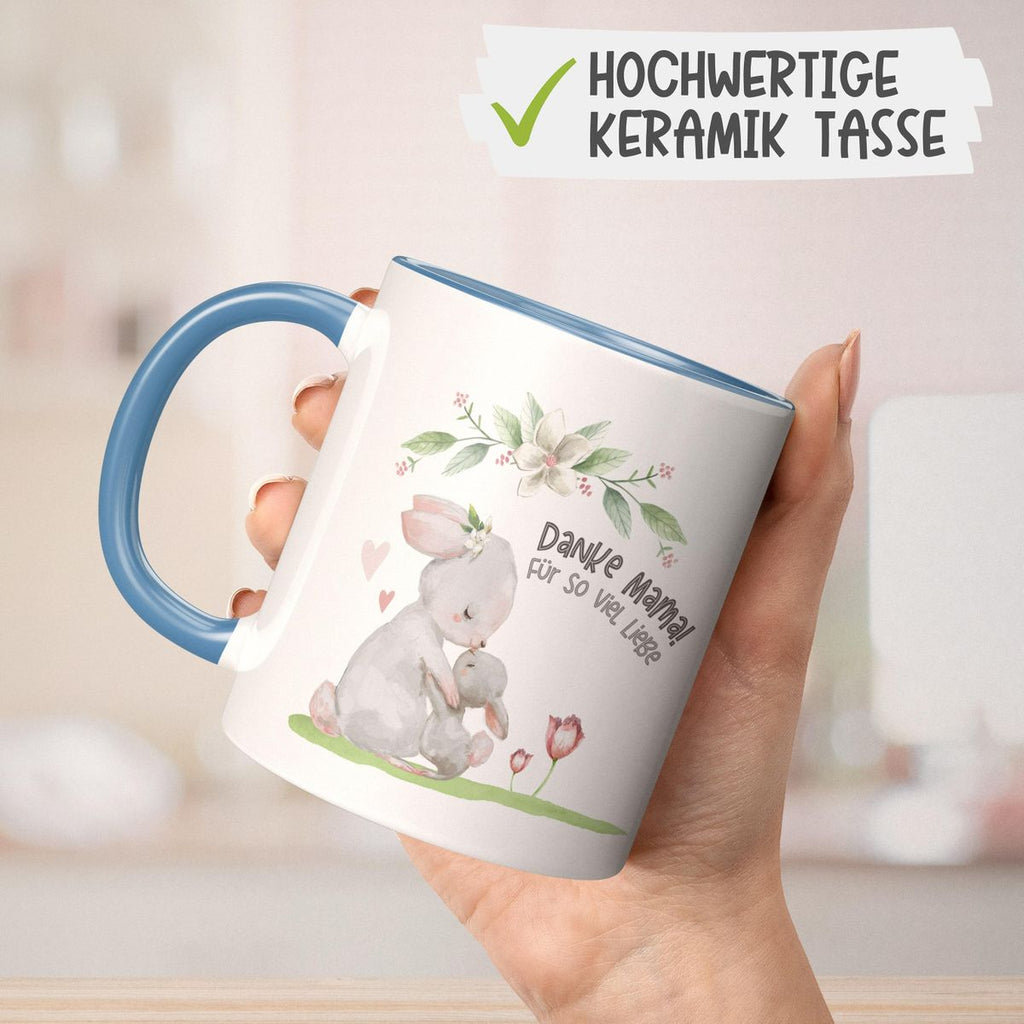 Keramik Tasse Danke Mama für so viel Liebe - von Mikalino