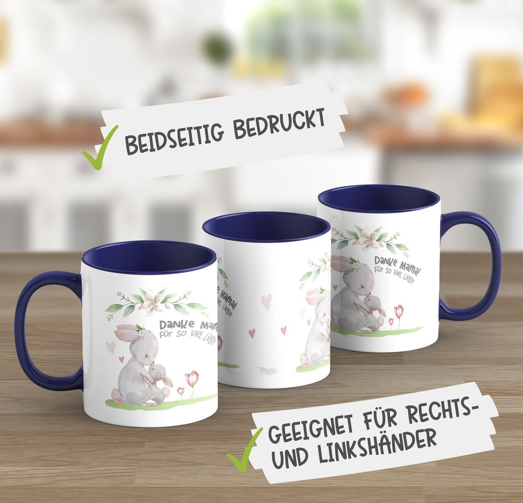 Keramik Tasse Danke Mama für so viel Liebe - von Mikalino