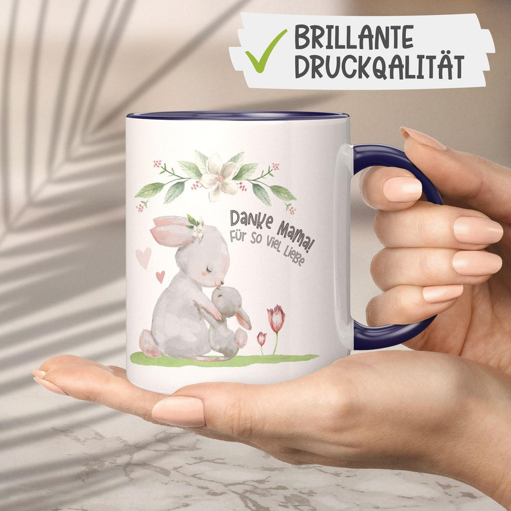 Keramik Tasse Danke Mama für so viel Liebe - von Mikalino