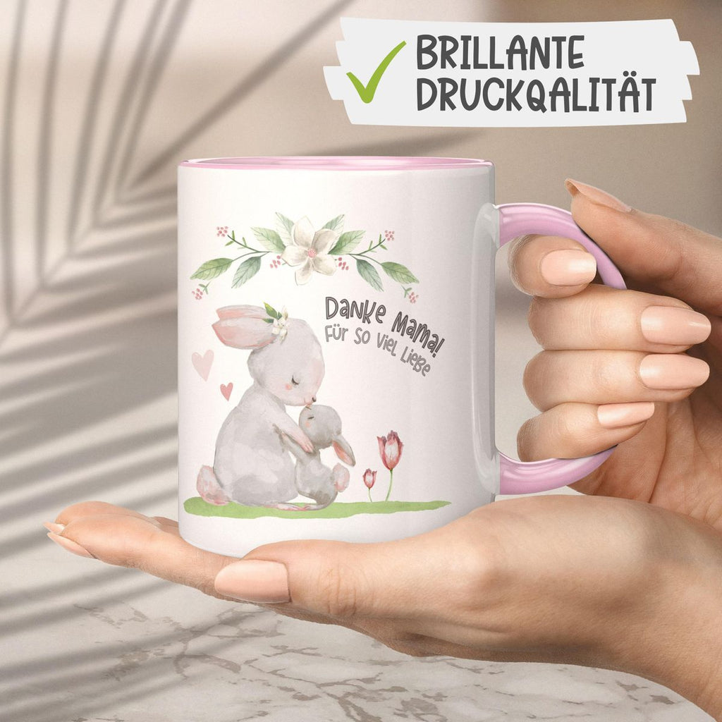 Keramik Tasse Danke Mama für so viel Liebe - von Mikalino