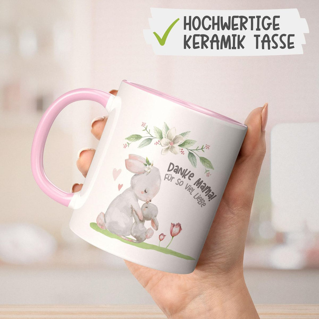 Keramik Tasse Danke Mama für so viel Liebe - von Mikalino