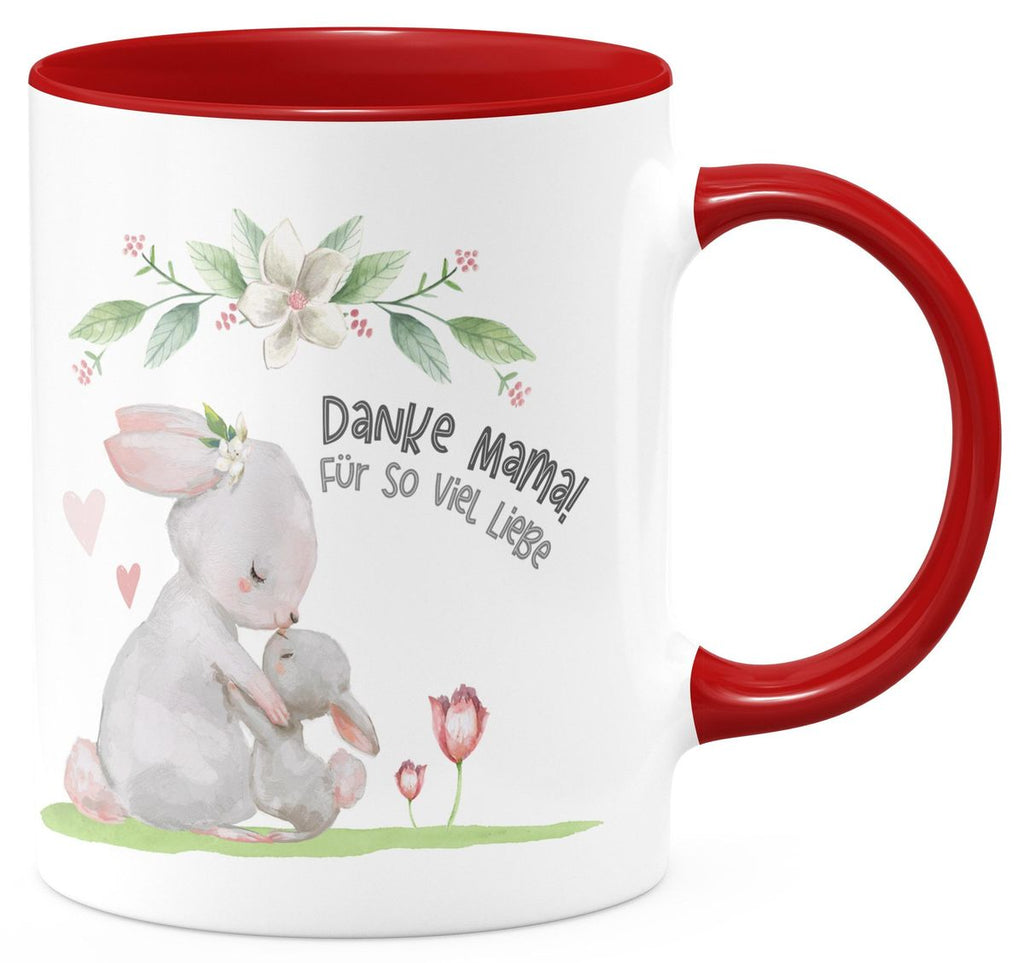 Keramik Tasse Danke Mama für so viel Liebe - von Mikalino