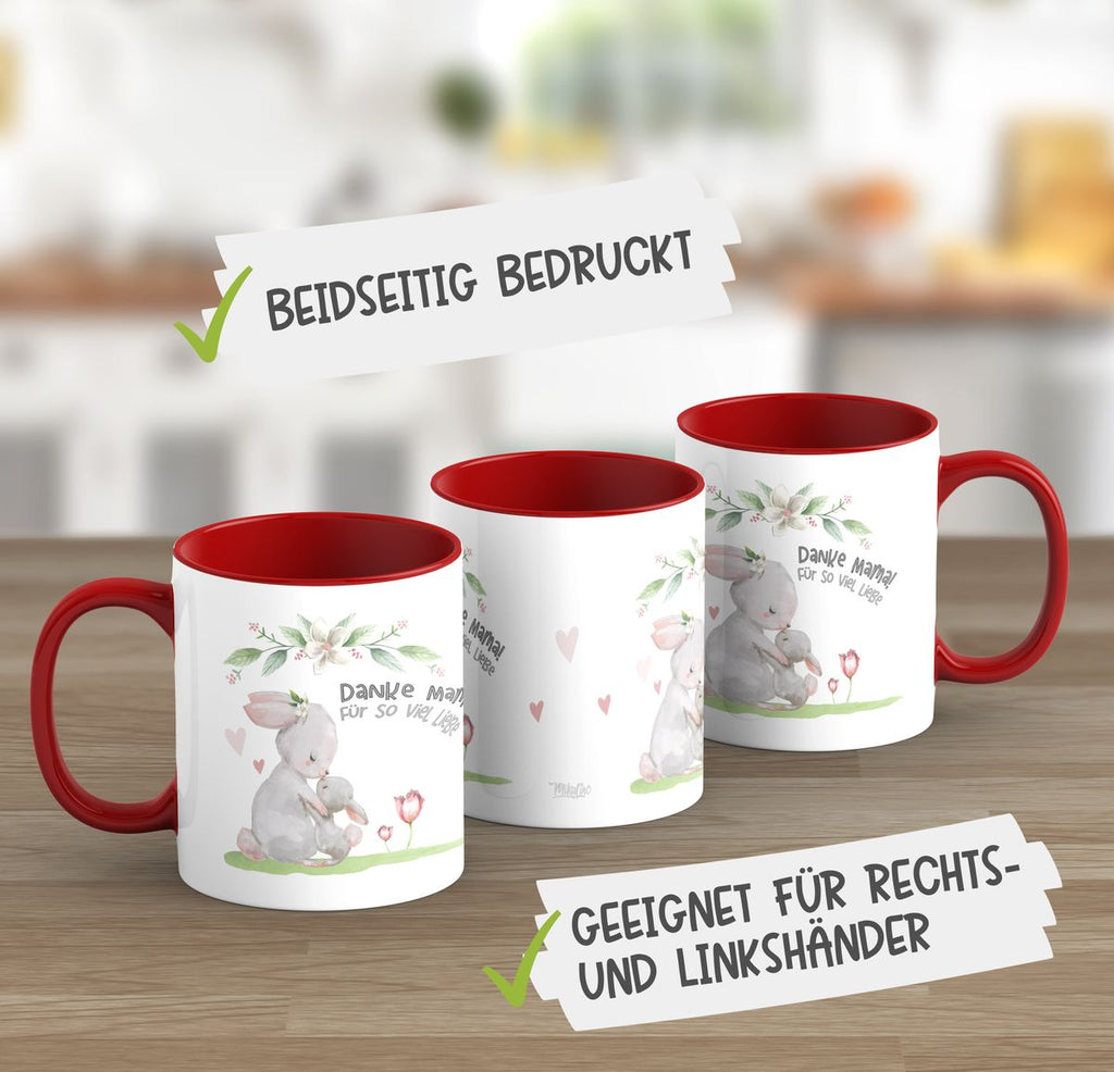 Keramik Tasse Danke Mama für so viel Liebe - von Mikalino