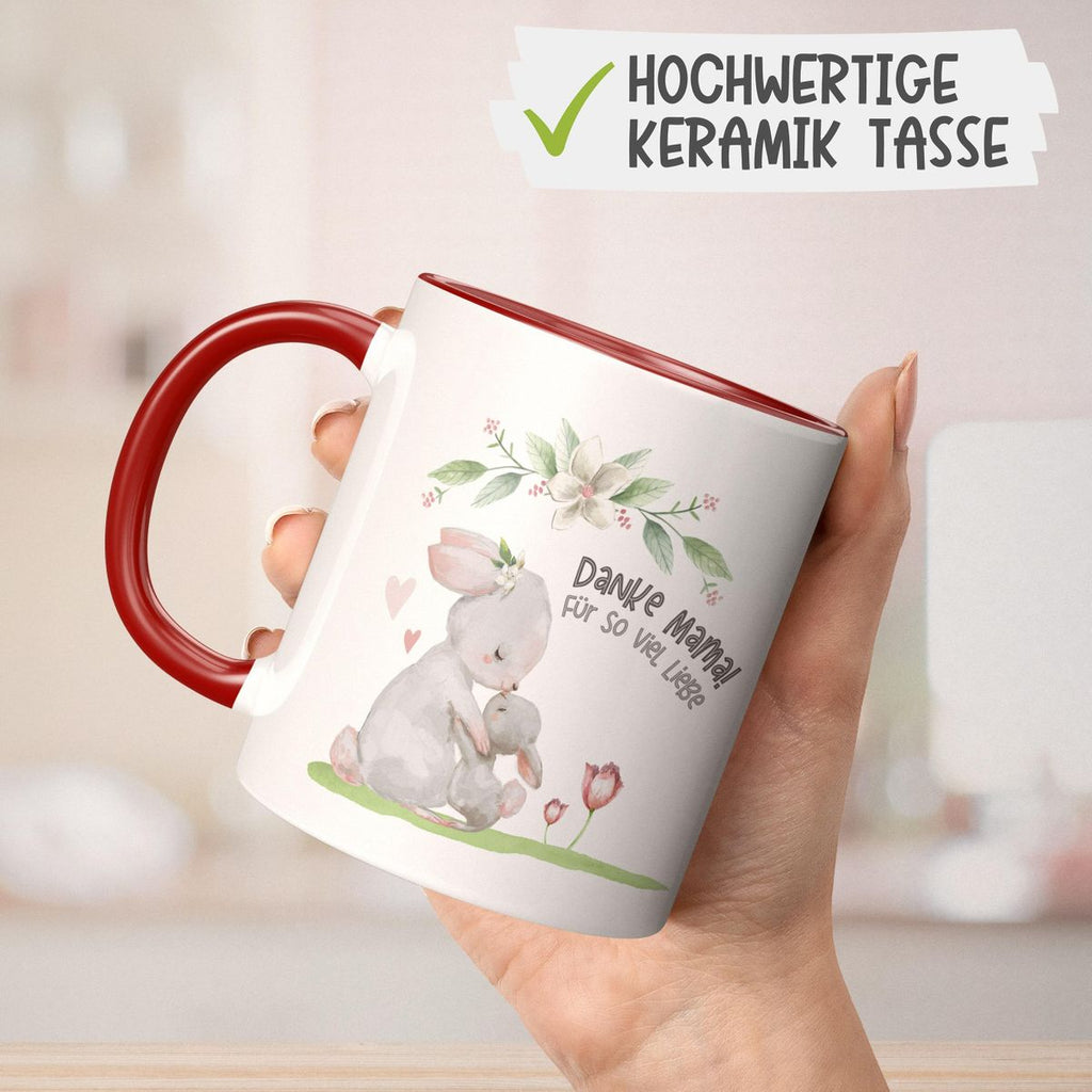 Keramik Tasse Danke Mama für so viel Liebe - von Mikalino