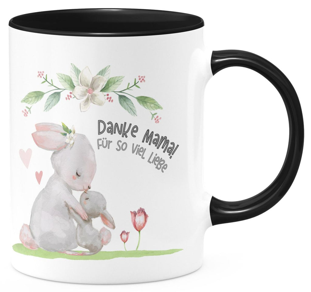 Keramik Tasse Danke Mama für so viel Liebe - von Mikalino