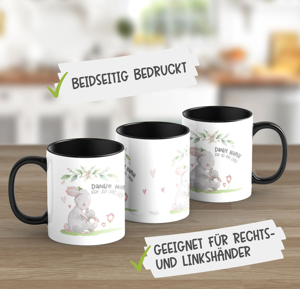 Keramik Tasse Danke Mama für so viel Liebe - von Mikalino