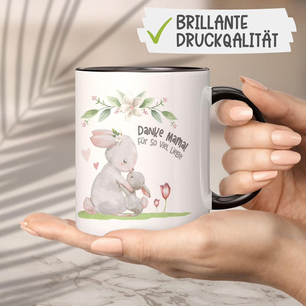 Keramik Tasse Danke Mama für so viel Liebe - von Mikalino