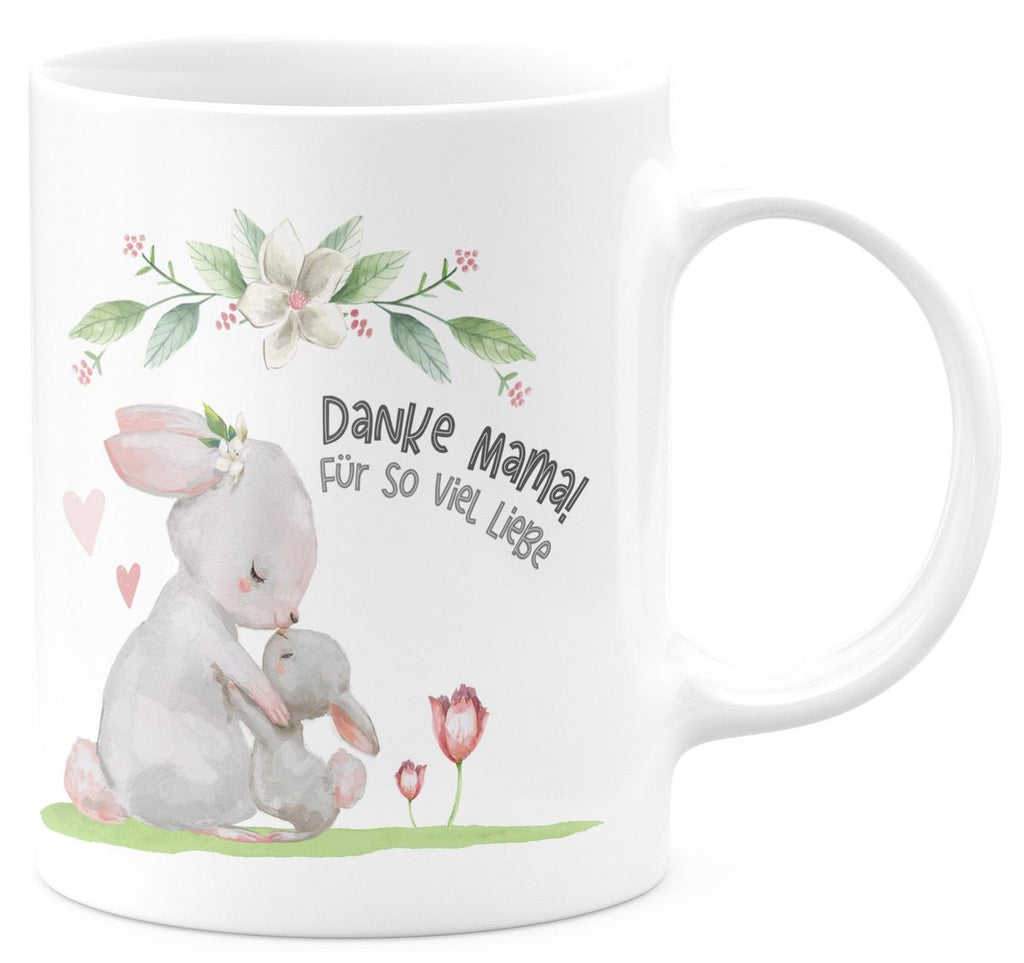 Keramik Tasse Danke Mama für so viel Liebe - von Mikalino