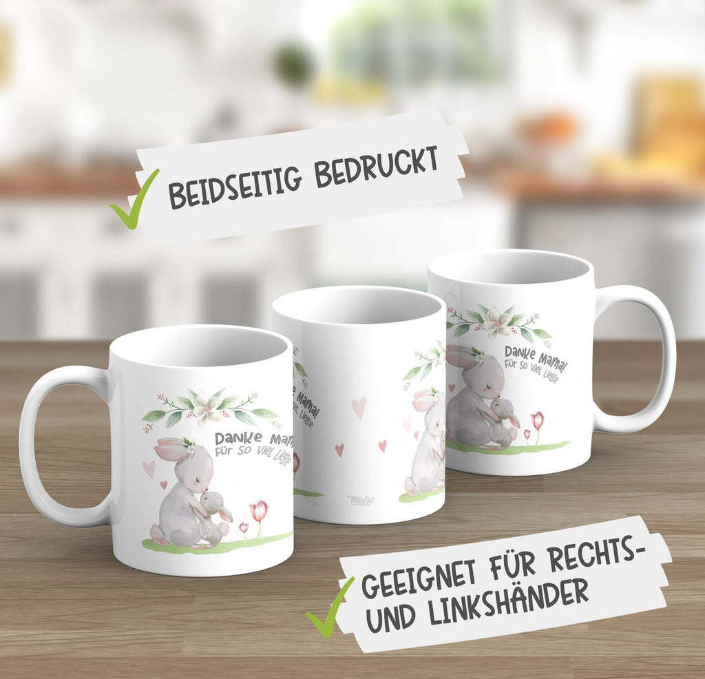 Keramik Tasse Danke Mama für so viel Liebe - von Mikalino